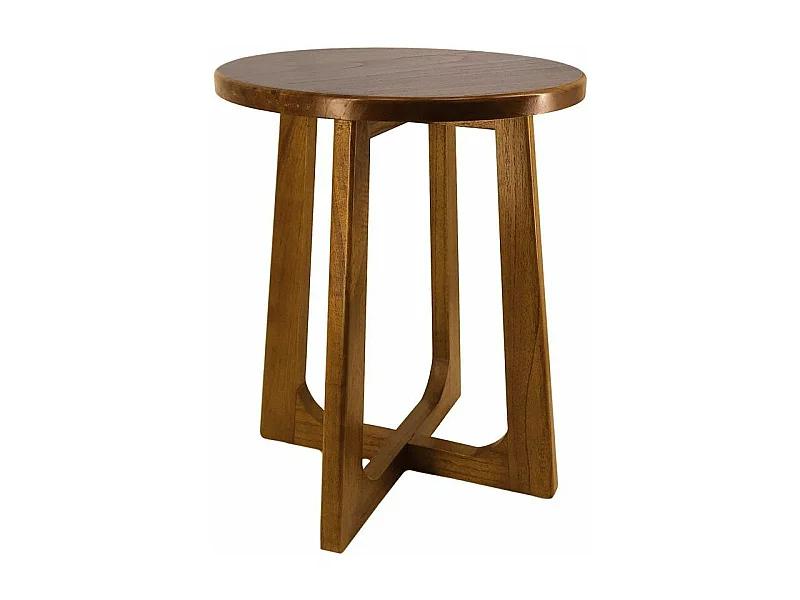 Table d'appoint bois massif de mindi Kretos 45cm