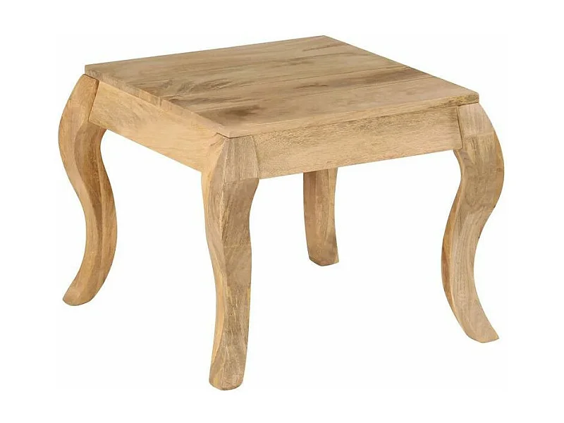Table d'appoint carrée manguier massif blanchie Pogeg