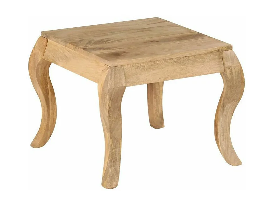 Table d'appoint carrée manguier massif blanchie Pogeg