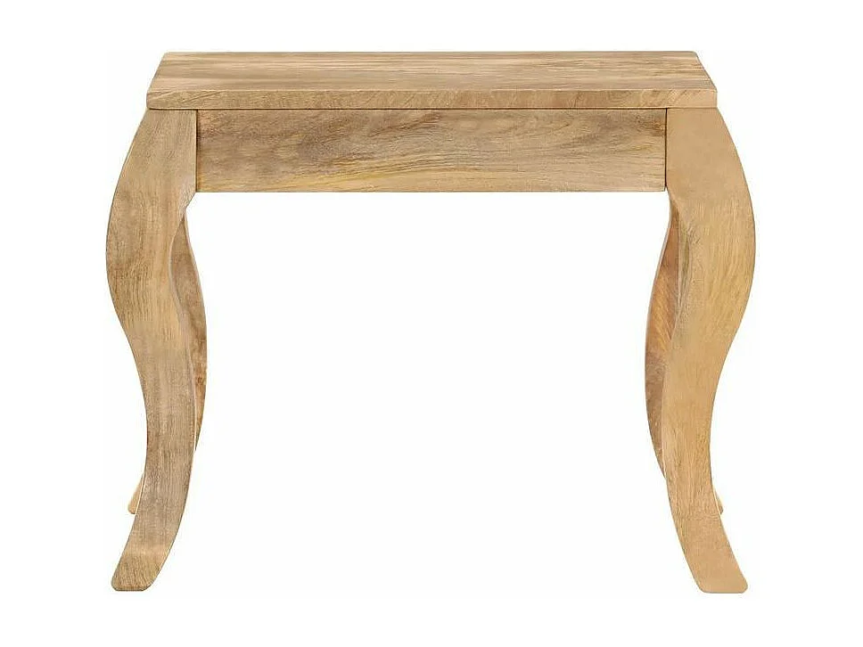 Table d'appoint carrée manguier massif blanchie Pogeg