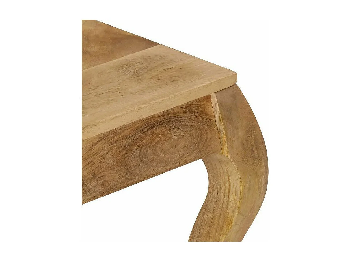 Table d'appoint carrée manguier massif blanchie Pogeg