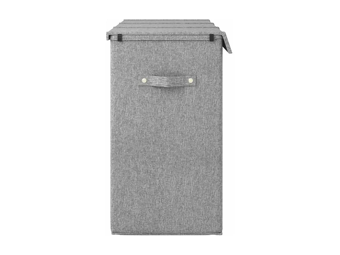 Wasmand inklapbaar 64,5x34,5x59 cm kunstlinnen grijs