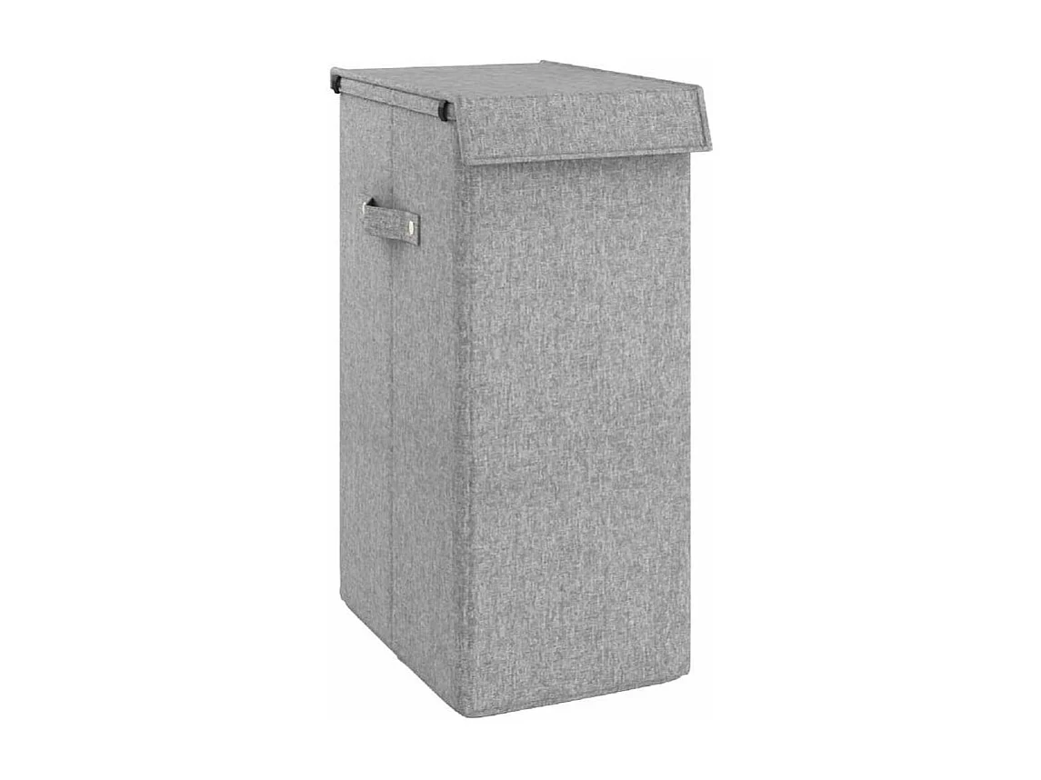 Panier à linge pliable Gris 26x34,5x59,5 Tissu en faux lin