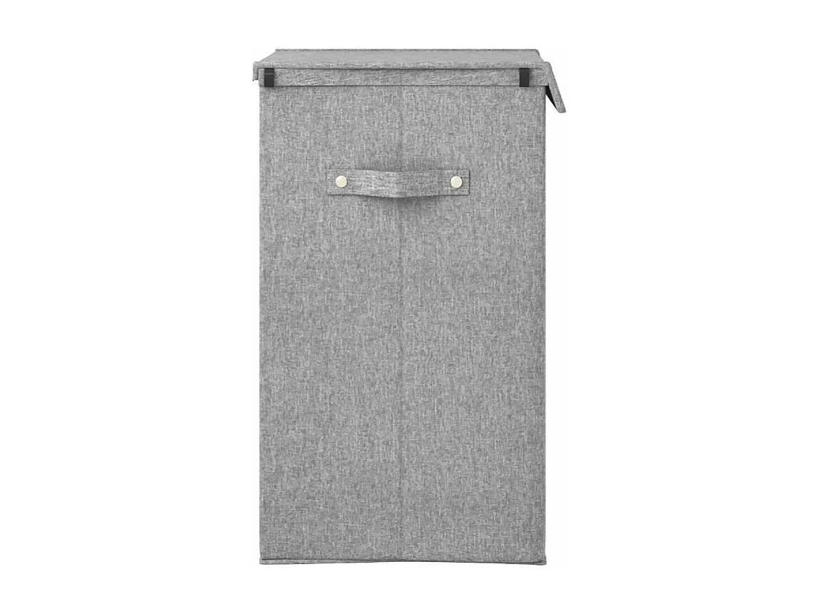 Panier à linge pliable Gris 26x34,5x59,5 Tissu en faux lin