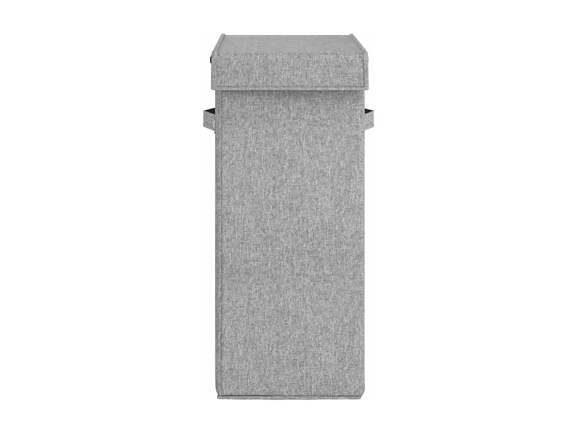Panier à linge pliable Gris 26x34,5x59,5 Tissu en faux lin