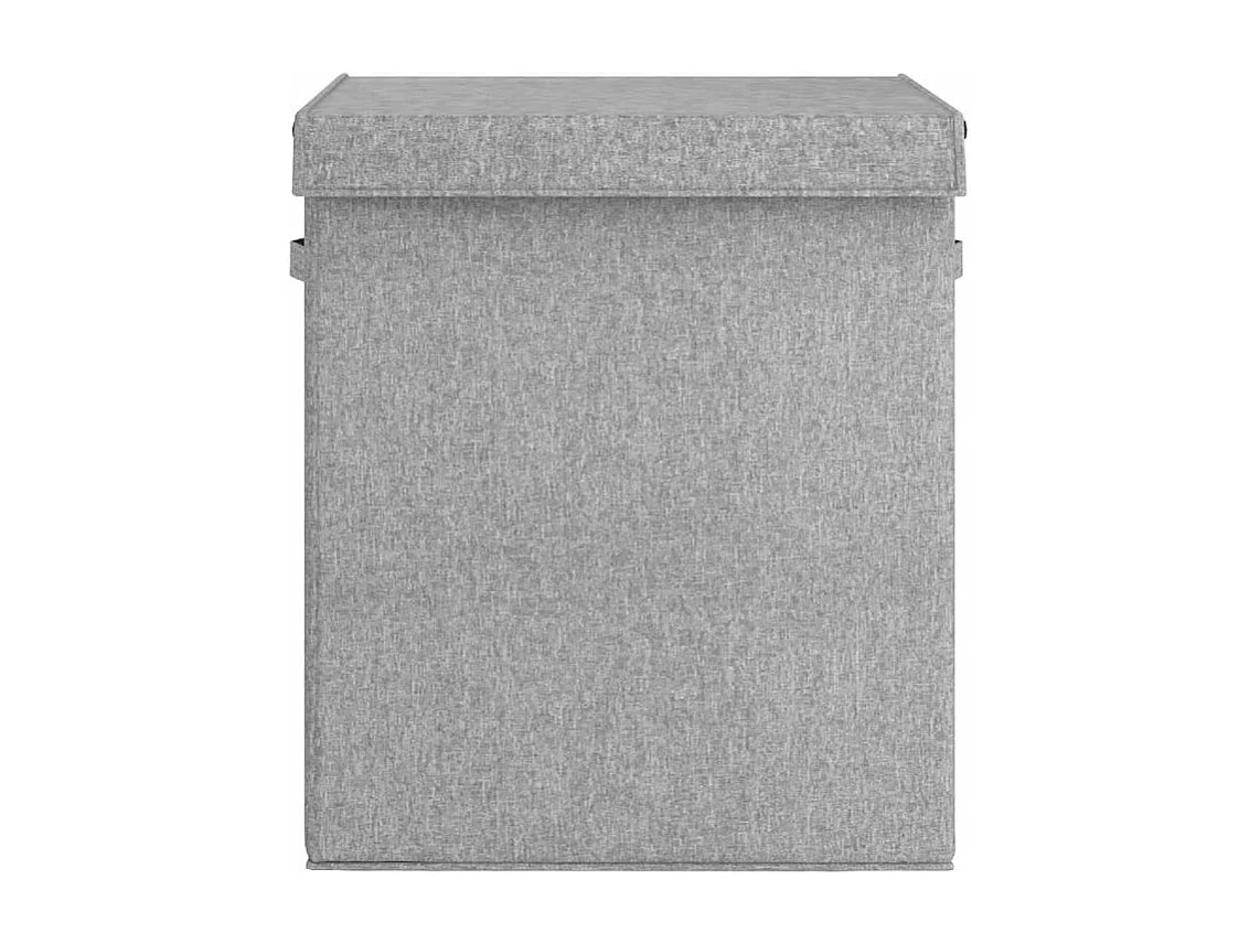 Panier à linge pliable Gris 51x34,5x59 Tissu en faux lin