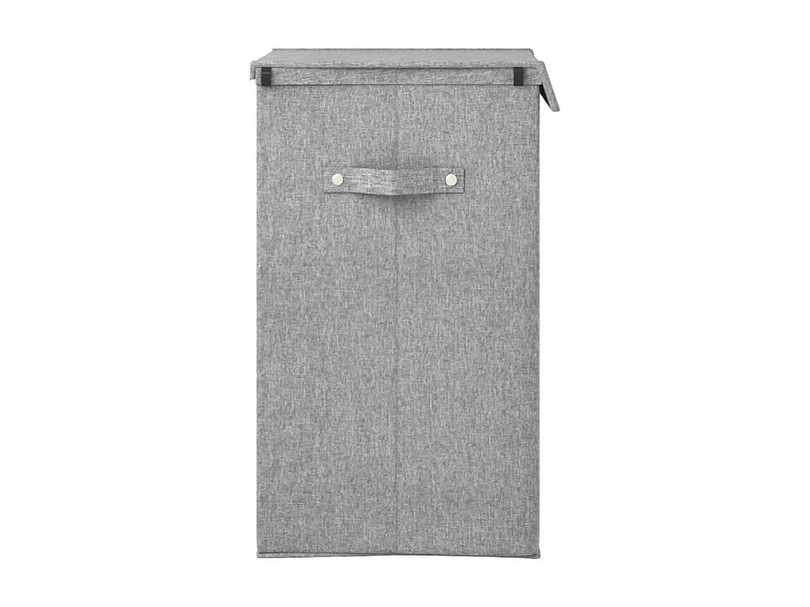 Panier à linge pliable Gris 51x34,5x59 Tissu en faux lin