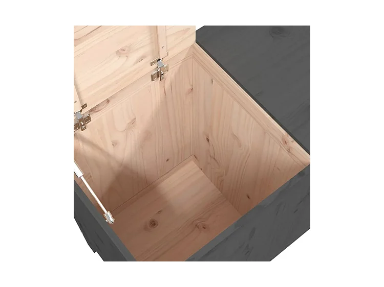 Boîte à linge Gris 88,5x44x76 Bois massif de pin