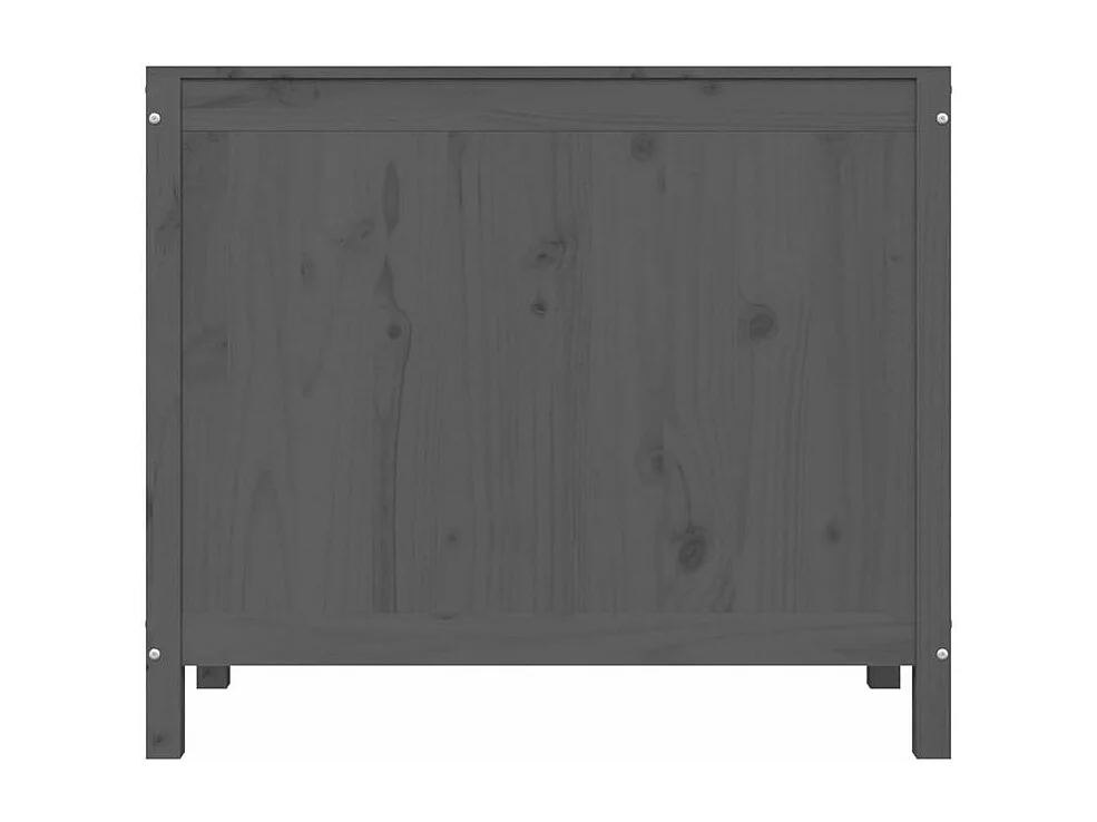 Boîte à linge Gris 88,5x44x76 Bois massif de pin