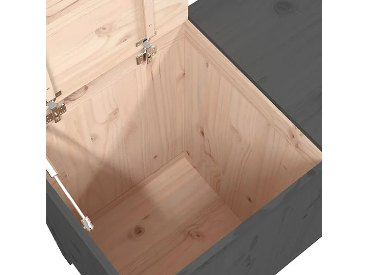 Boîte à linge Gris 88,5x44x76 Bois massif de pin