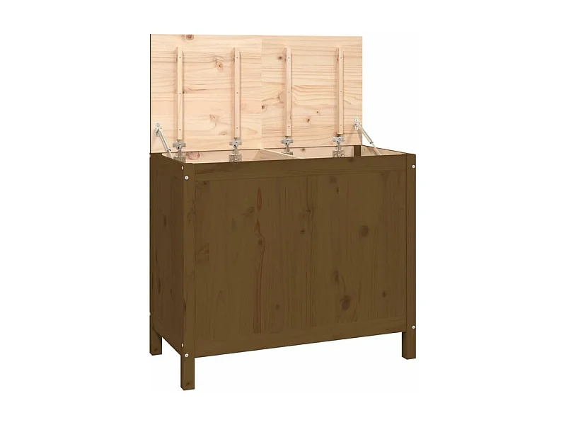 Boîte à linge Marron miel 88,5x44x76 Bois massif de pin