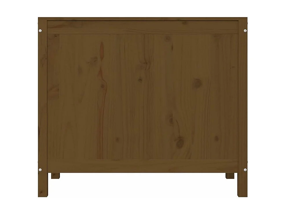Boîte à linge Marron miel 88,5x44x76 Bois massif de pin