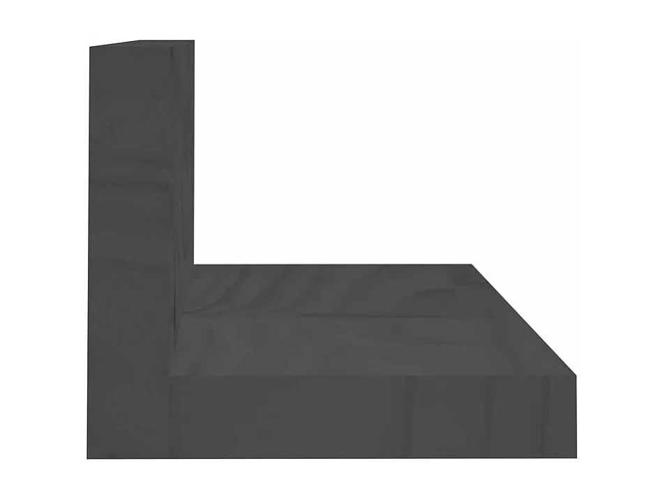 Étagères murales 2 pcs Gris 110x11x9 Bois de pin massif