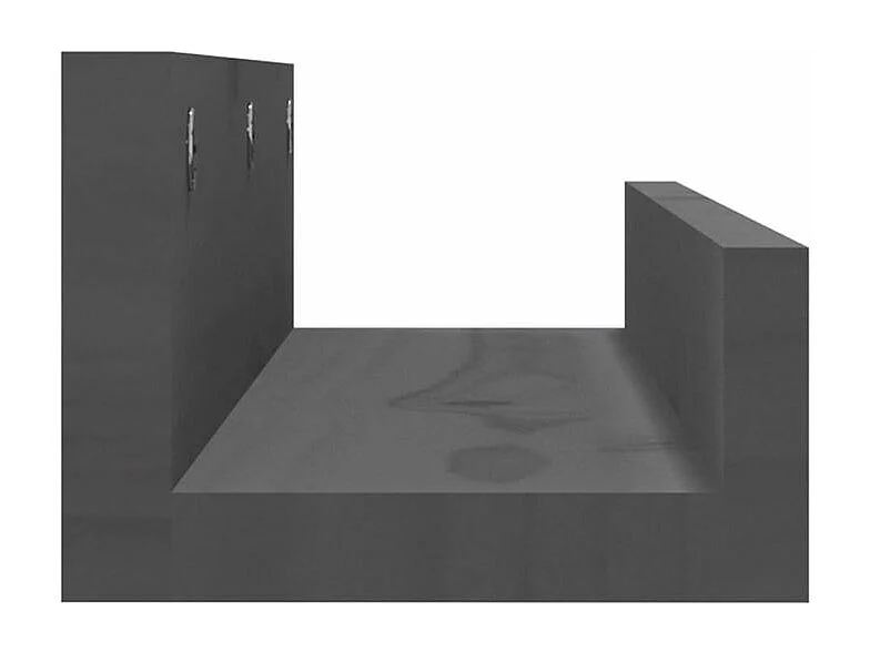 Étagères murales 2 pcs Gris 50x12x9 Bois de pin massif
