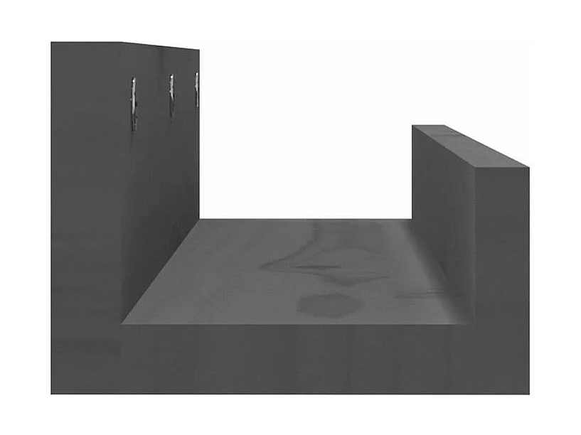 Étagères murales 2 pcs Gris 50x12x9 Bois de pin massif