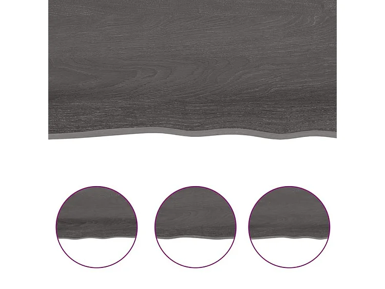 Étagère murale marron foncé 40x10x2 bois chêne massif traité