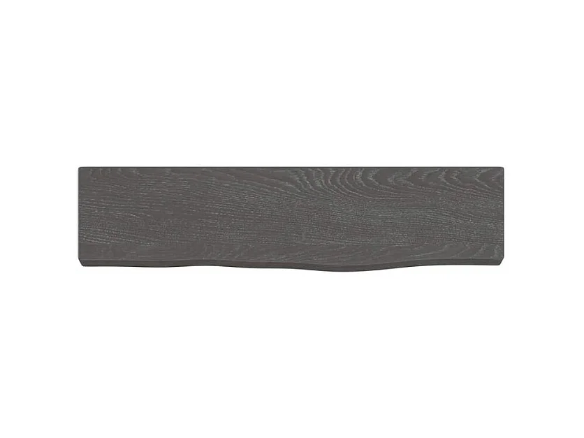 Étagère murale marron foncé 40x10x2 bois chêne massif traité