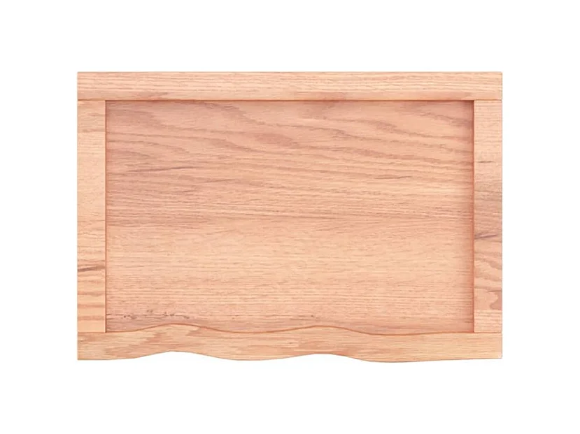 Étagère murale marron clair bois chêne massif traité