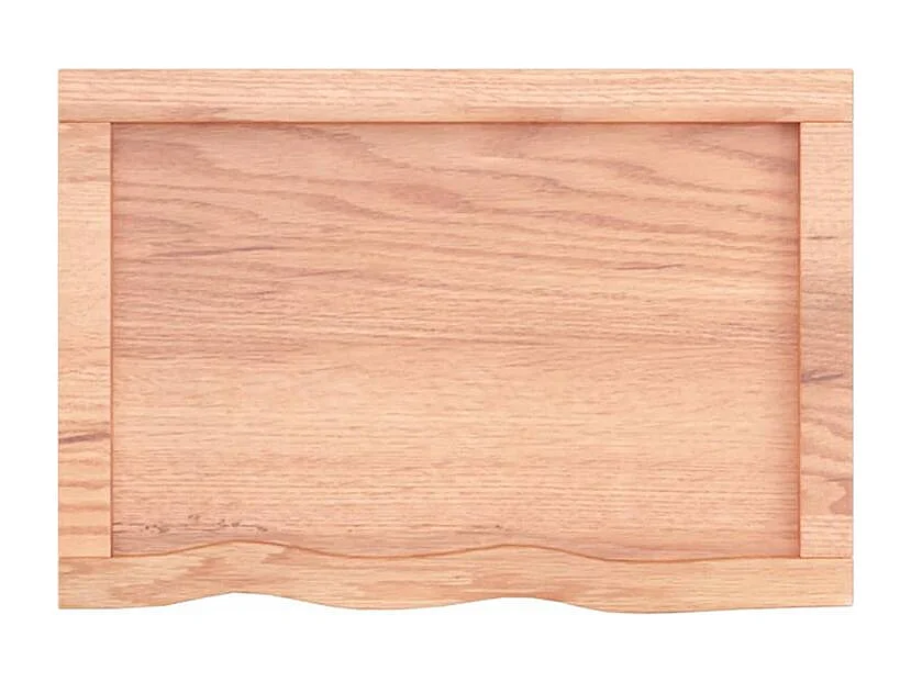 Étagère murale marron clair bois chêne massif traité