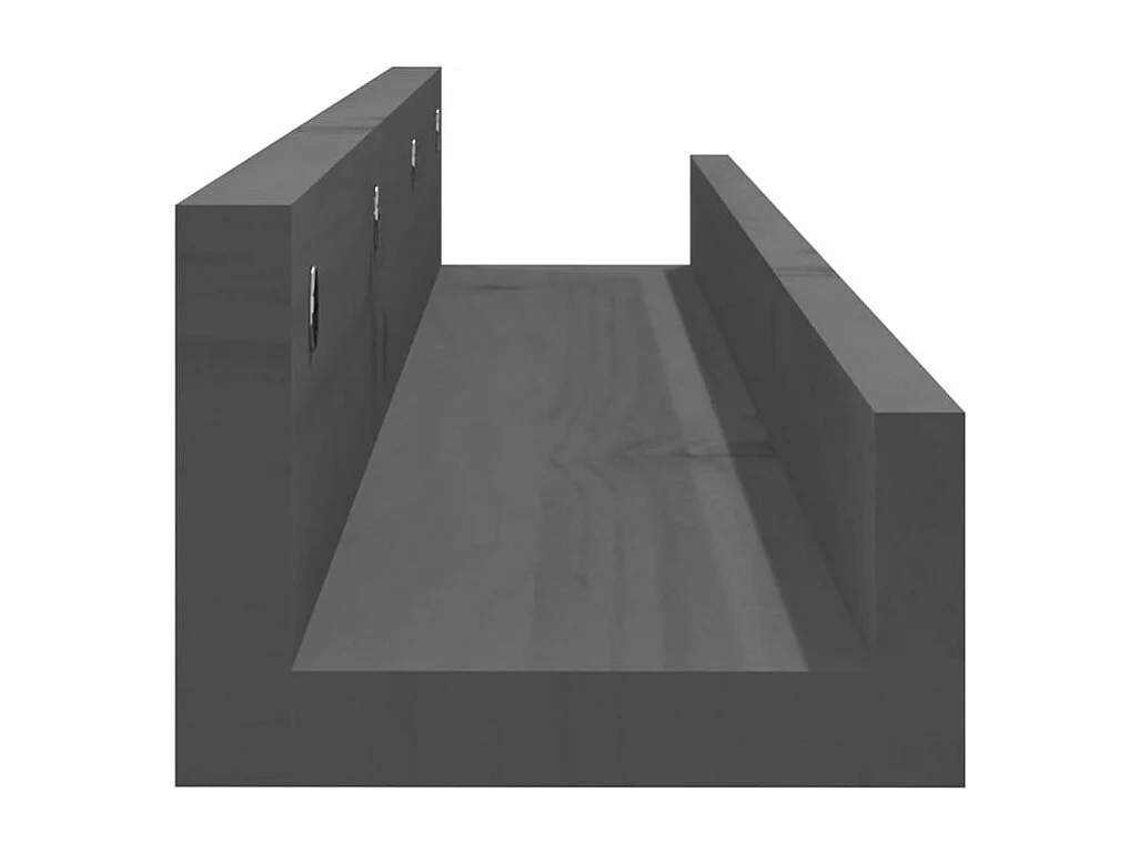 Étagères murales 2 pcs Gris 80x12x9 Bois de pin massif