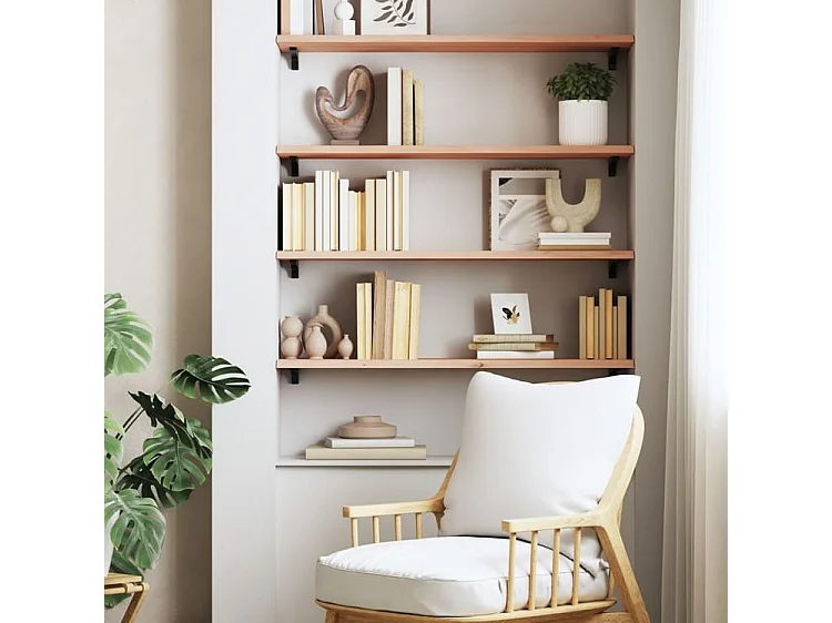 Étagère murale 100x30x2 bois de chêne massif non traité