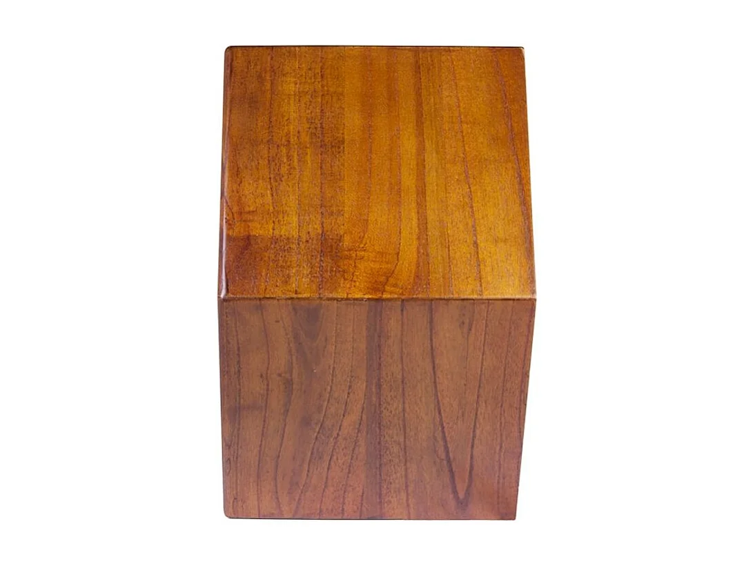 Etagère murale hexagonale bois massif de mindi Kretos 40cm