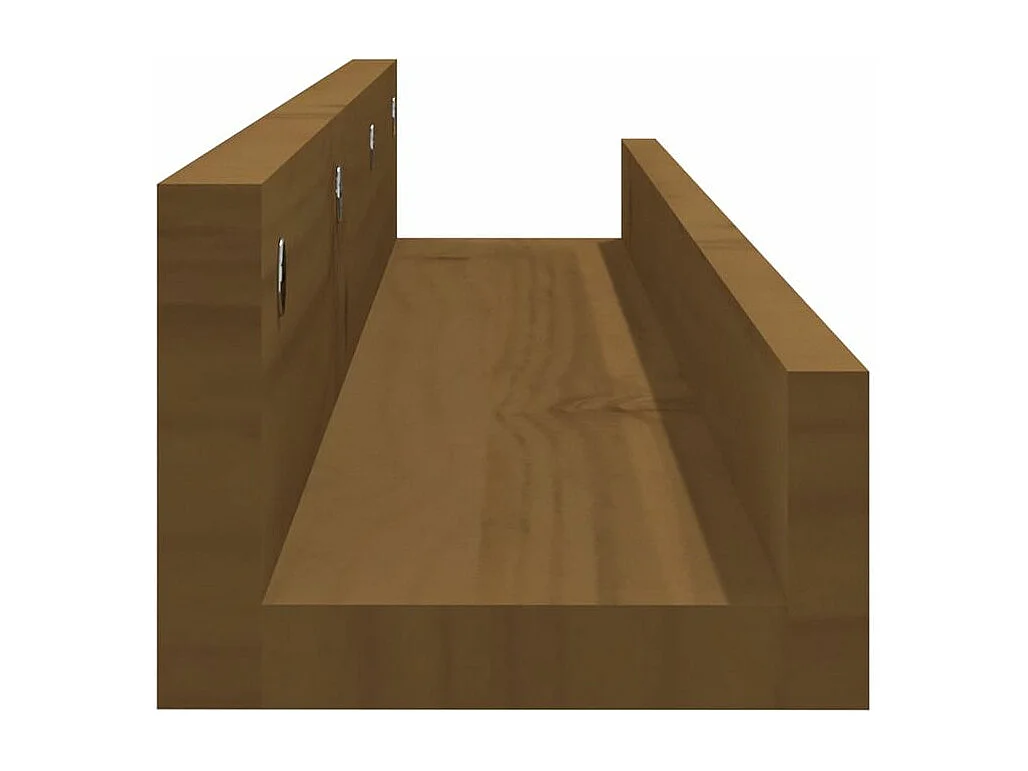 Étagères murales 2 pcs Marron miel 80x12x9 Bois de pin massif