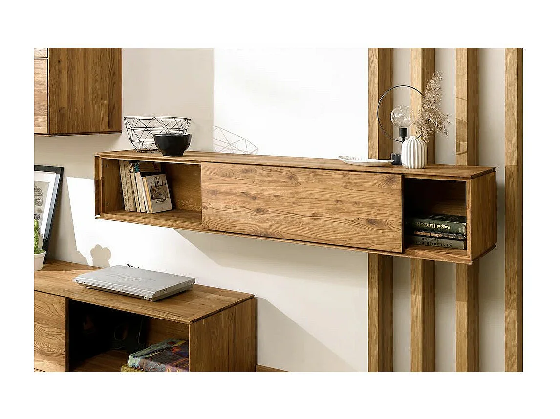 Meuble suspendue en bois de chêne massif Inka 150cm