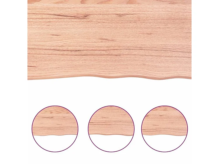 Étagère murale marron clair 80x20x2 bois chêne massif traité