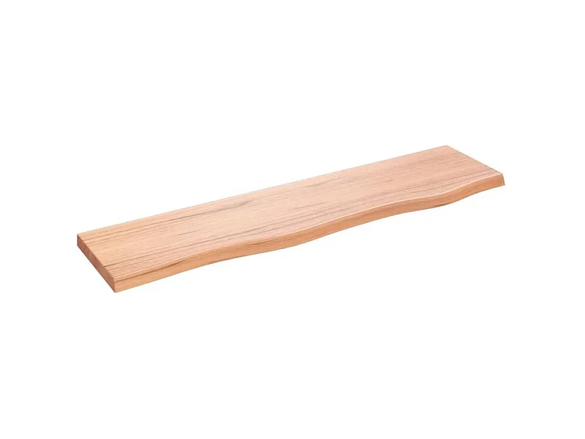 Étagère murale marron clair 80x20x2 bois chêne massif traité