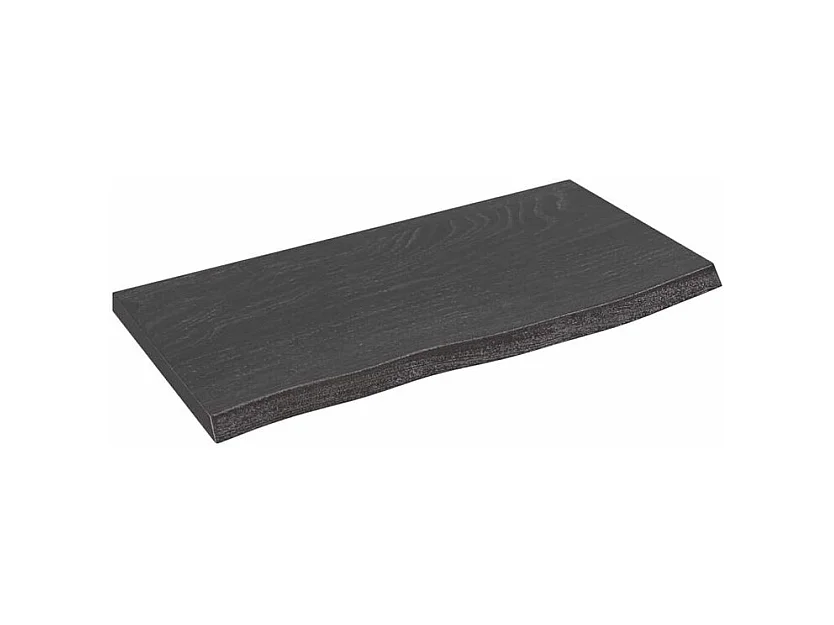 Étagère murale marron foncé 60x30x2 bois chêne massif traité