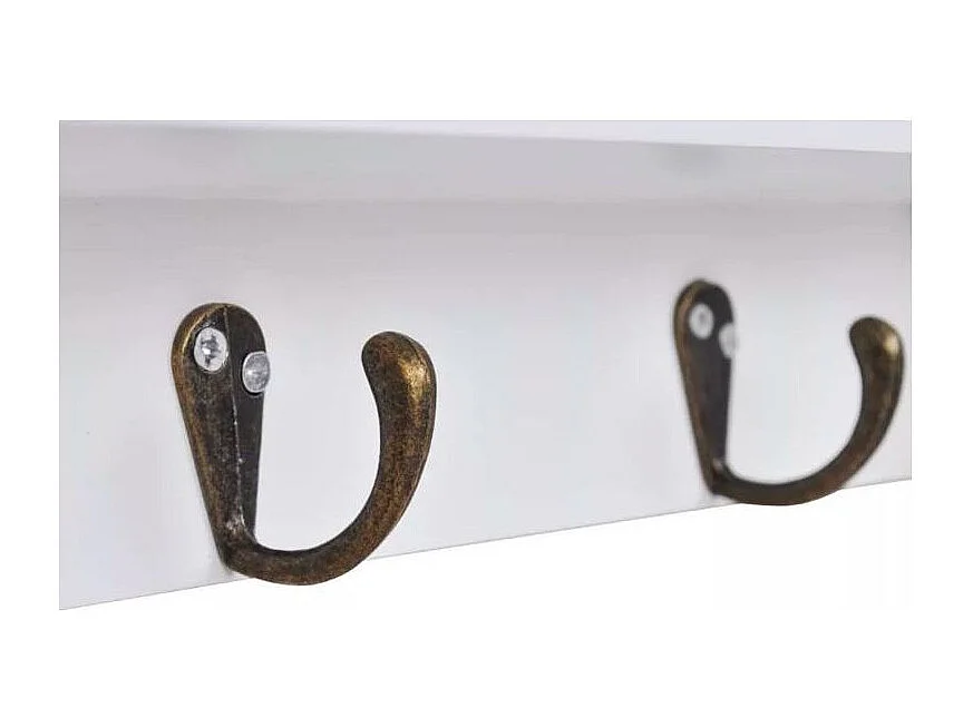 Wandkastje voor sleutels en sieraden met deurtjes en haken