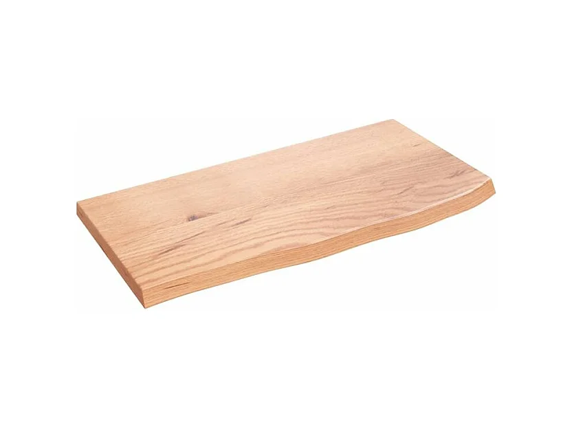 Étagère murale marron clair 60x30x2 bois chêne massif traité