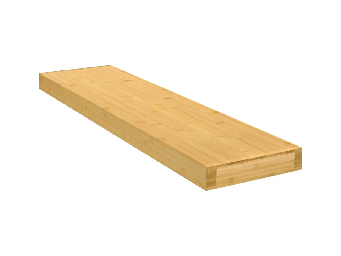 Étagère murale 80x20x4 bambou