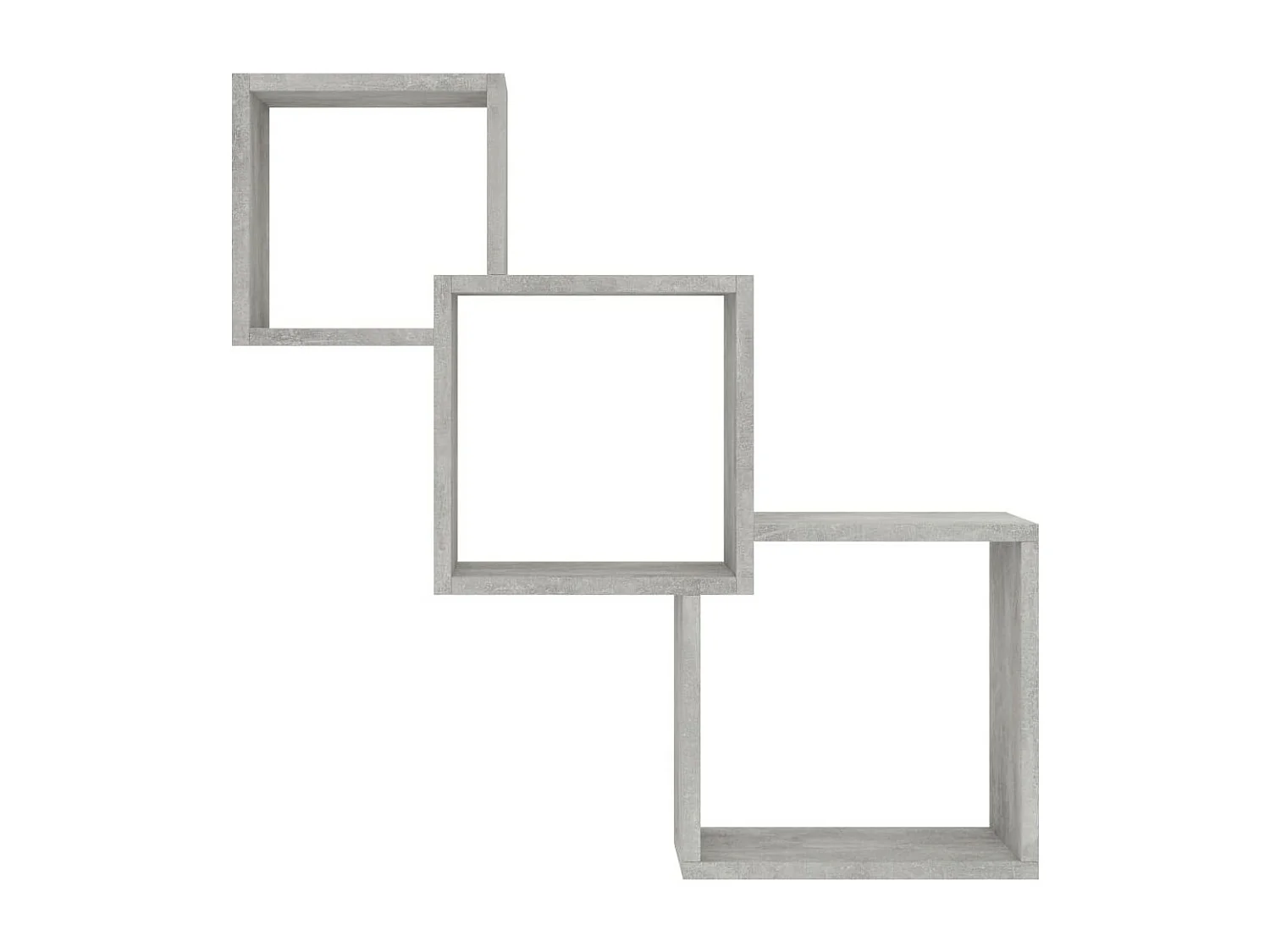 Étagères murales cubiques Gris cement 84,5x15x27