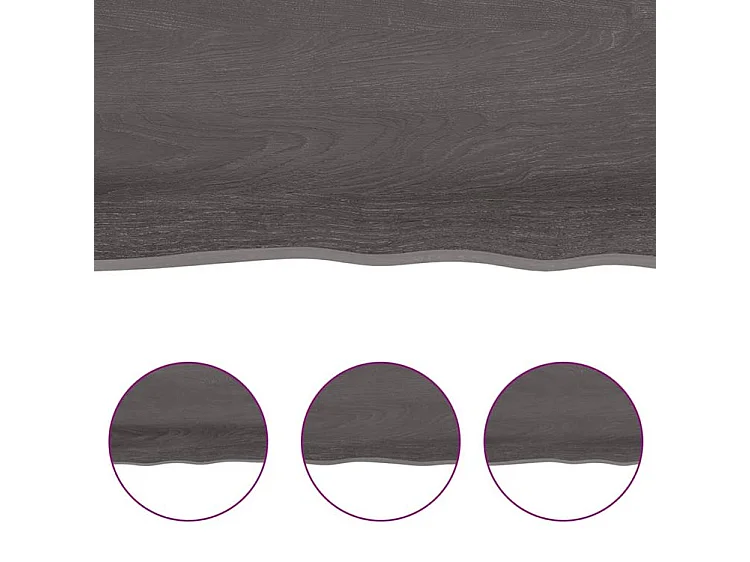 Étagère murale marron foncé 80x20x2 bois chêne massif traité