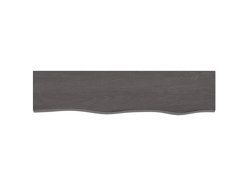 Étagère murale marron foncé 80x20x2 bois chêne massif traité