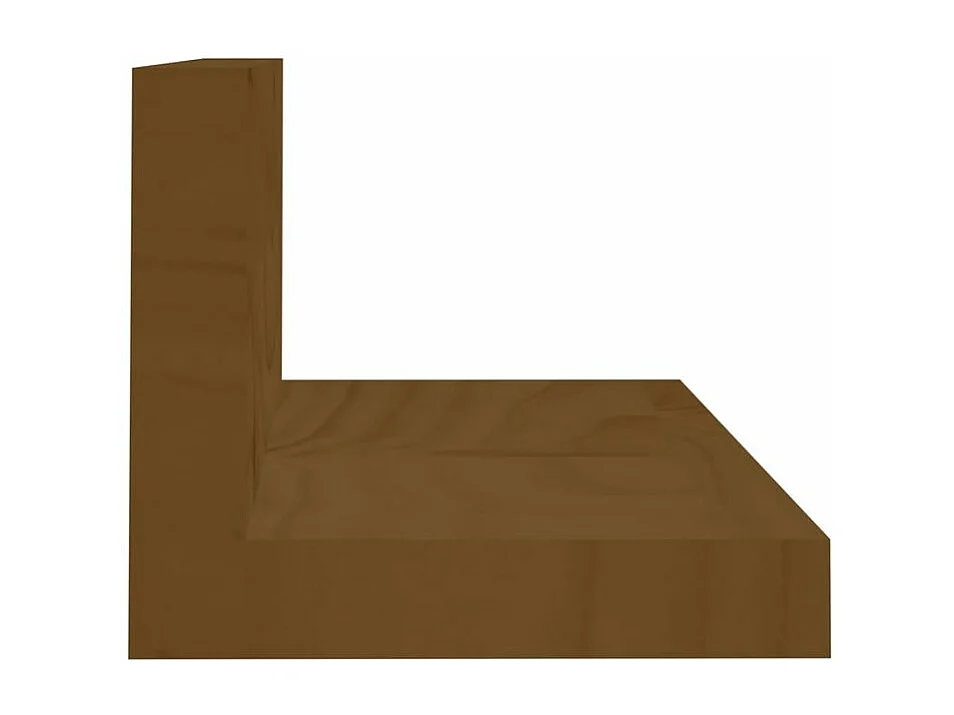 Étagères murales 2pcs Marron miel 110x11x9 Bois de pin massif