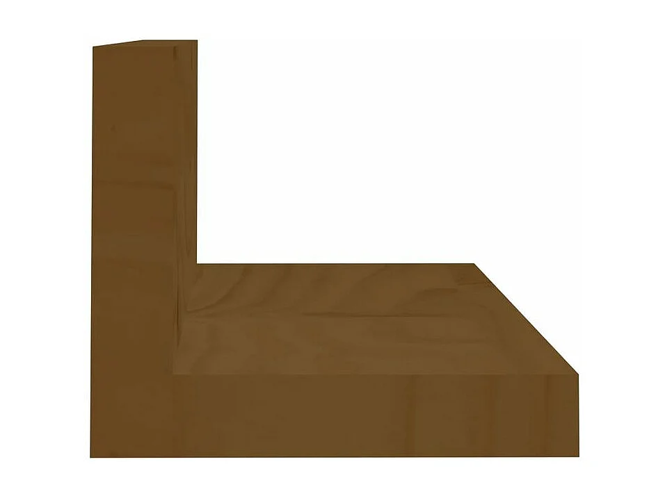 Étagères murales 2 pcs Marron miel 80x11x9 Bois de pin massif