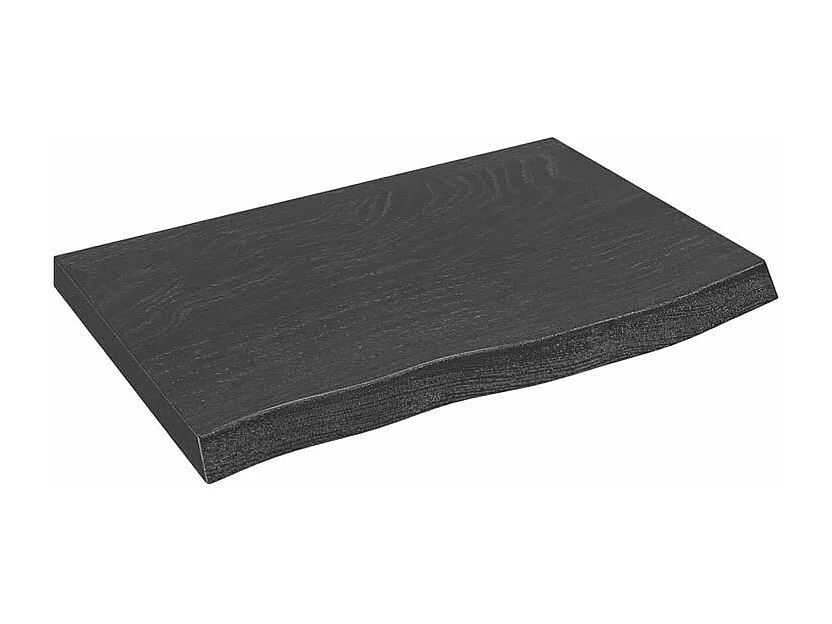 Étagère murale marron foncé bois chêne massif traité