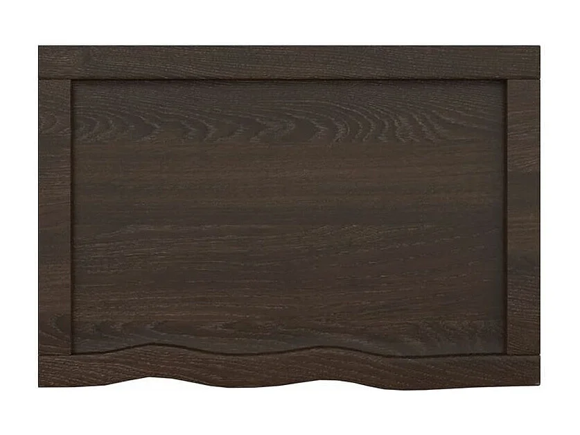 Étagère murale marron foncé bois chêne massif traité