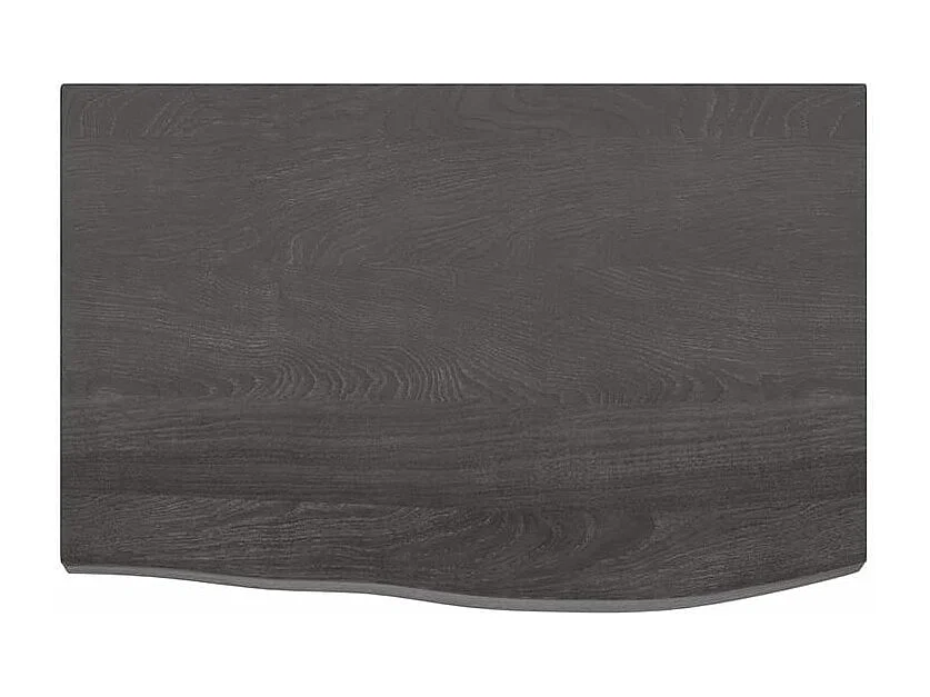 Étagère murale marron foncé bois chêne massif traité