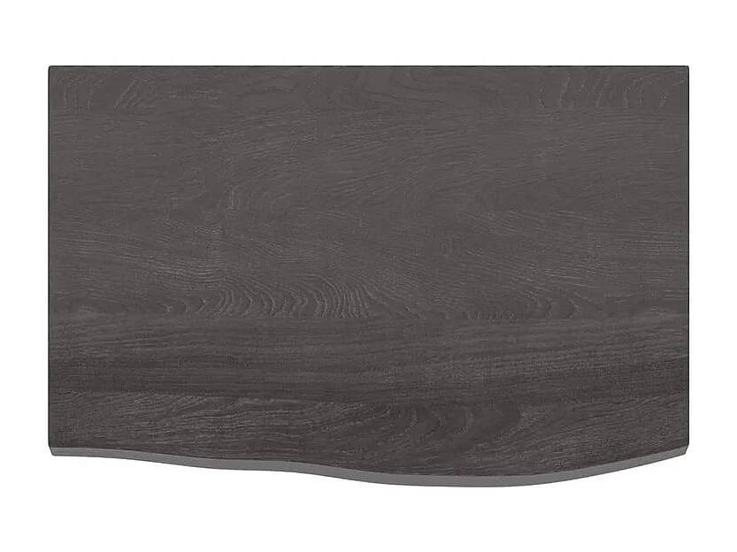 Étagère murale marron foncé 60x40x2 bois chêne massif traité