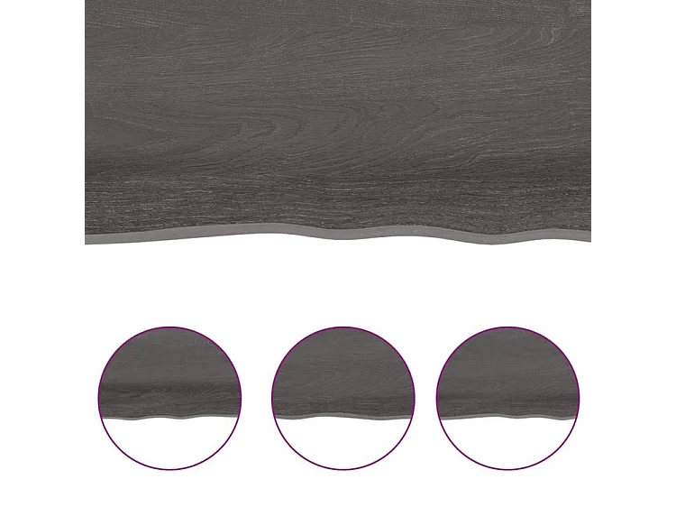 Étagère murale marron foncé 60x40x2 bois chêne massif traité