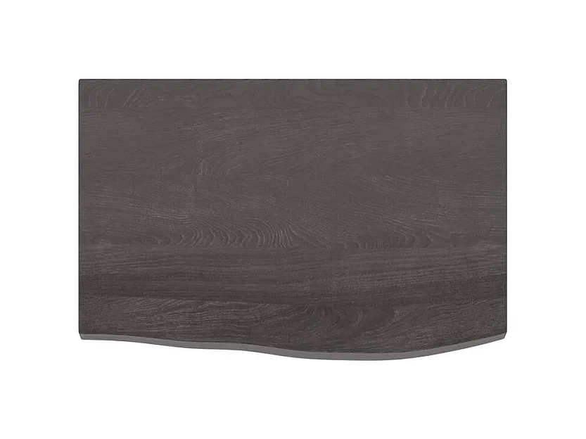 Étagère murale marron foncé 60x40x2 bois chêne massif traité