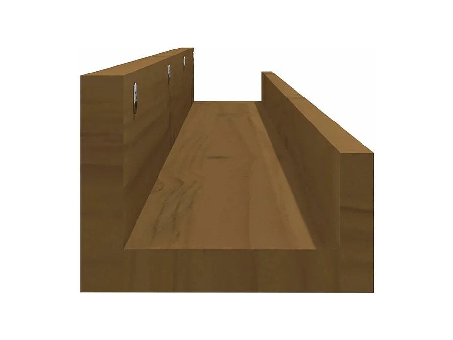 Étagères murales 2pcs Marron miel 110x12x9 Bois de pin massif