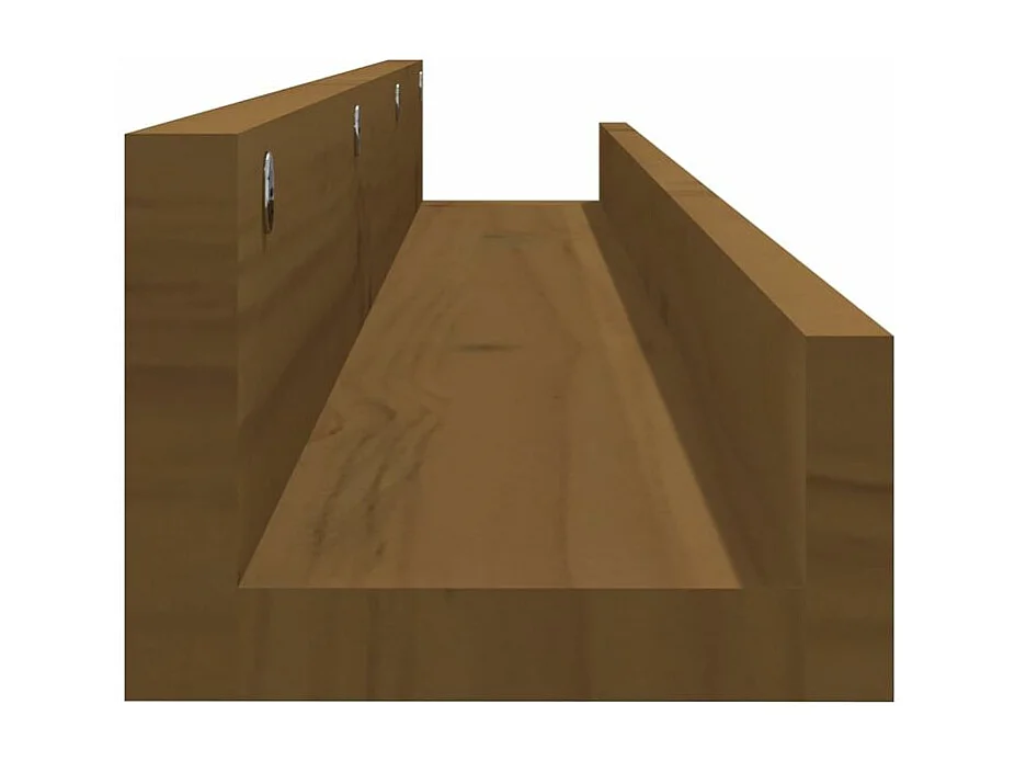 Étagères murales 2pcs Marron miel 110x12x9 Bois de pin massif