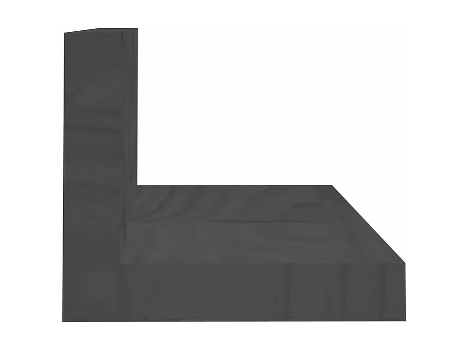Étagères murales 2 pcs Gris 80x11x9 Bois de pin massif
