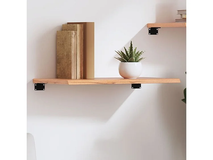 Étagère murale marron clair 60x40x2 bois chêne massif traité