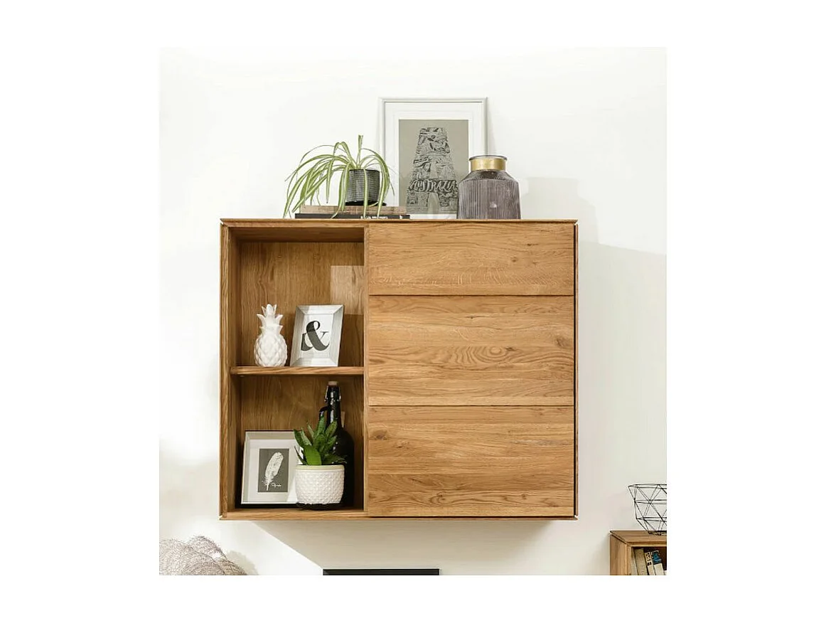 Armoire suspendu en bois de chêne massif Inka 98cm
